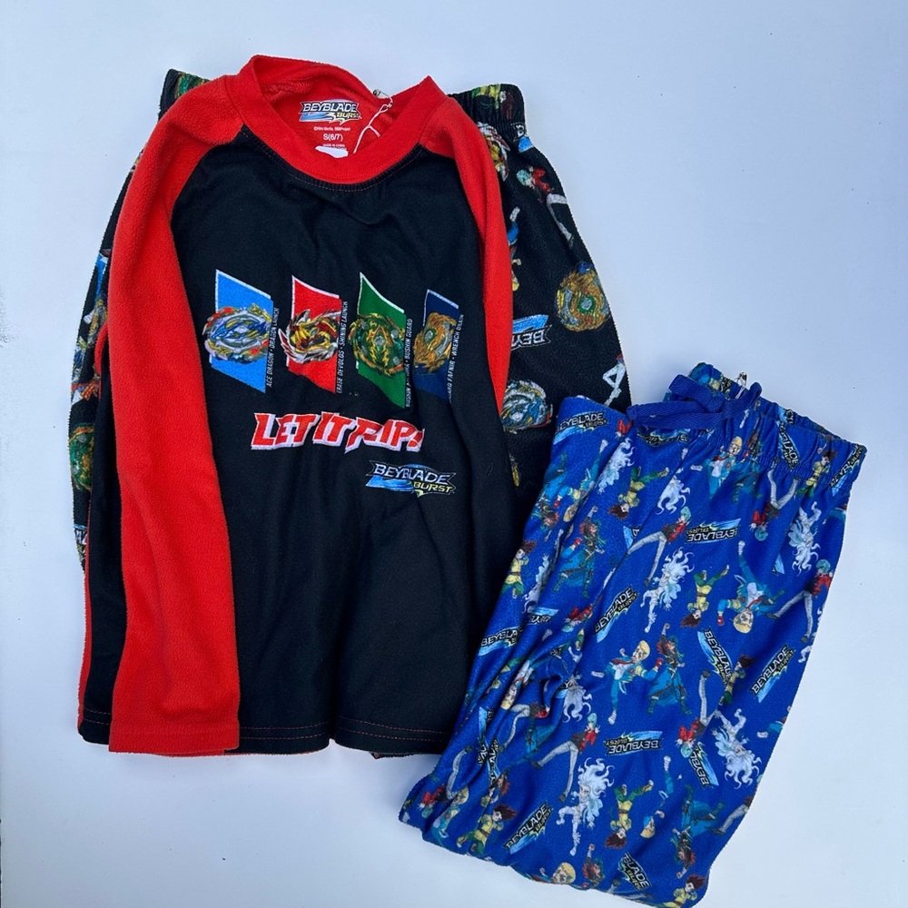 Beyblade Red and Blue Pajamas